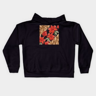 Lily flowers, floral design Kids Hoodie